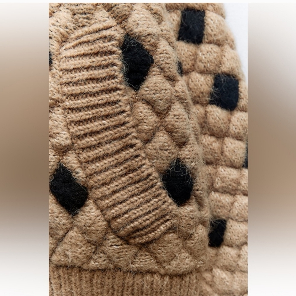 ❌️SOLD❌️STRUCTURED KNIT CARDIGAN TAUPE BROWN SIZE S - Picture 15 of 16